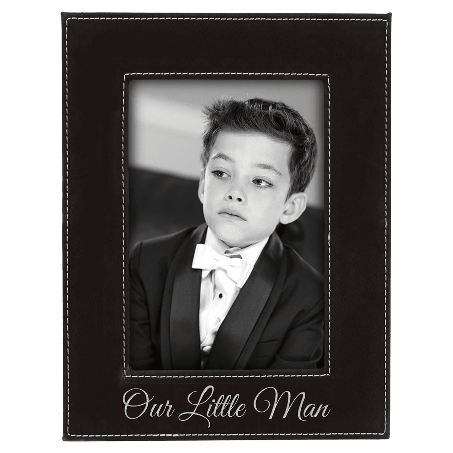Personalized 4" x 6" Laserable Leatherette Photo Frame 📸✨