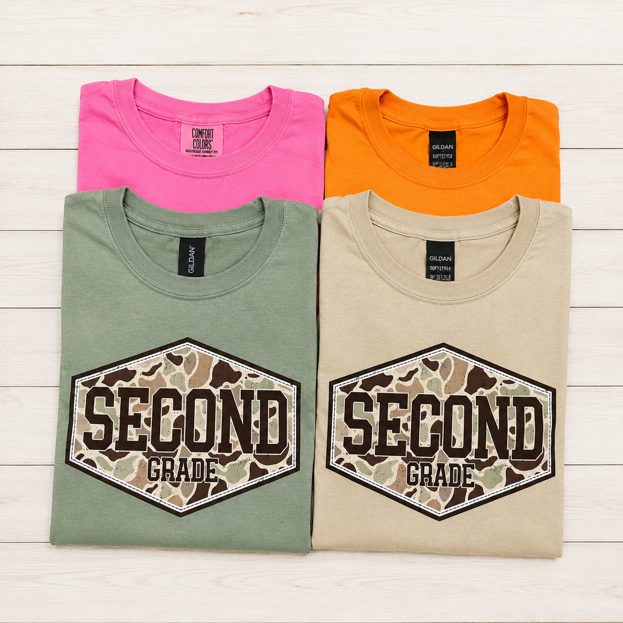 Camo Badge Grade Level Shirts