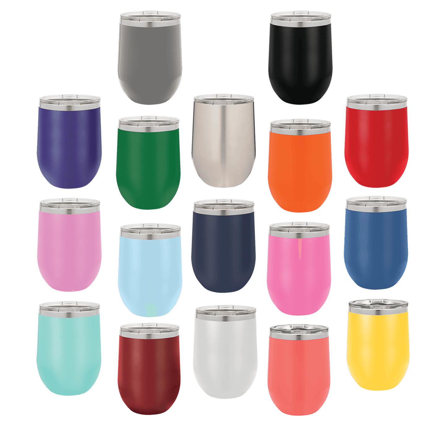 Polar Camel Stemless 12 oz Wine Tumbler with Lid