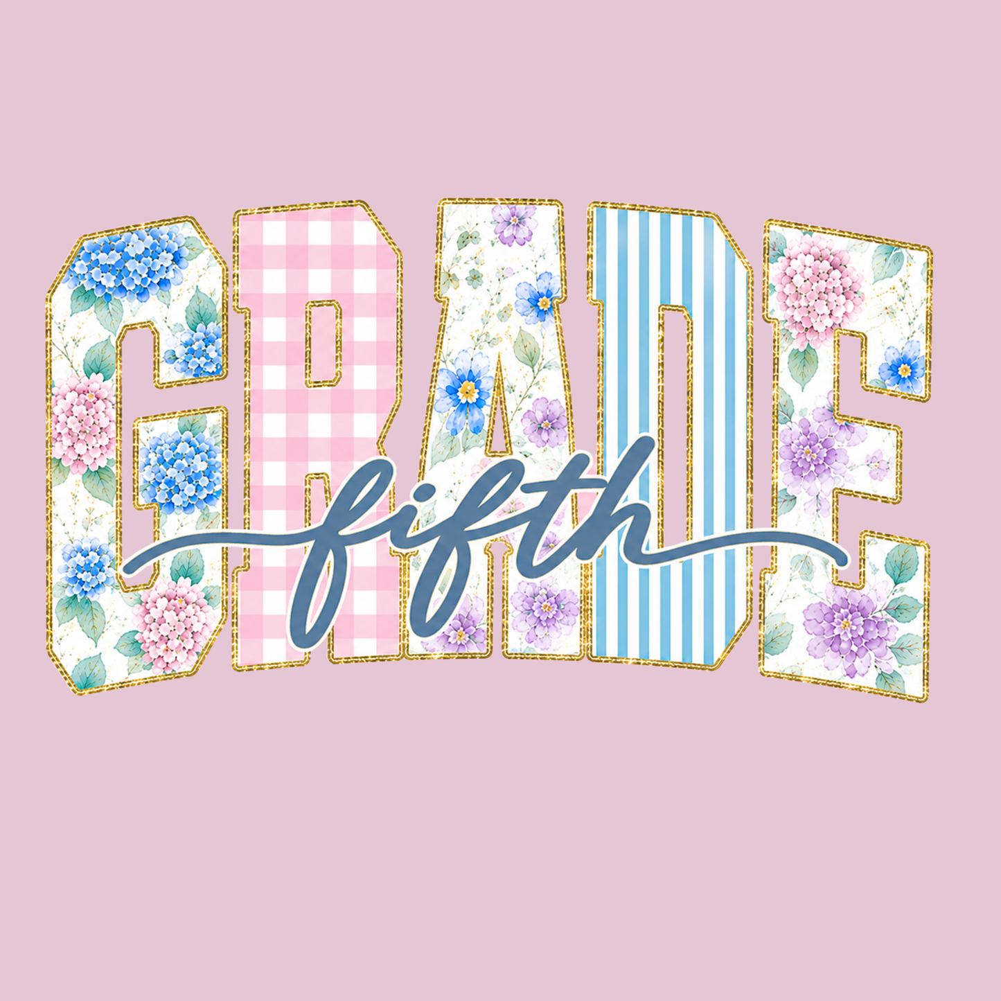 Floral Grade School Shirt - Back to School T-shirt