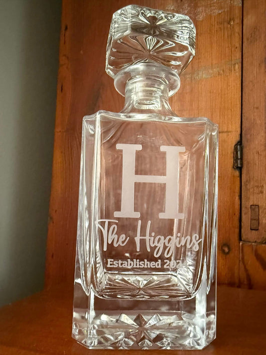 Engraved Decanter