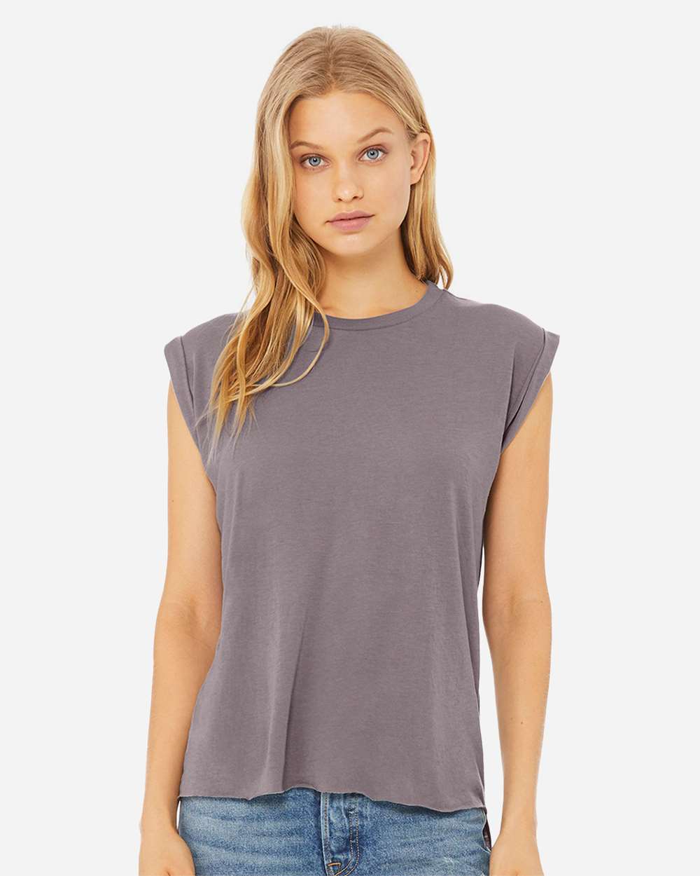 Vintage 1975 Shirt - Ladies Rolled Cuffs Muscle Tee