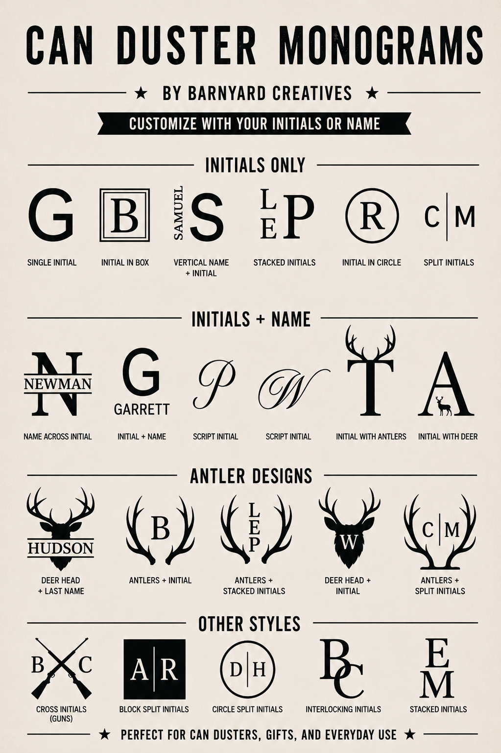 Camo Can Dusters