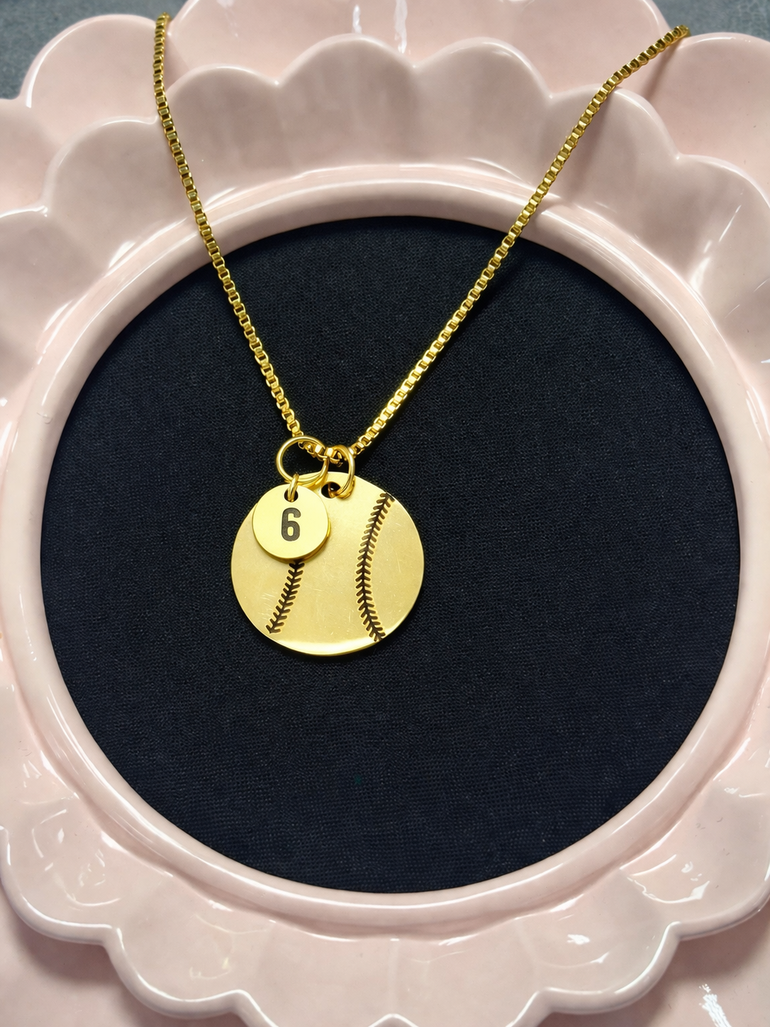Baseball/Softball Number Necklace