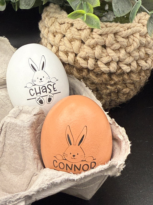 Personalized Engraved Wooden Easter Eggs 🐣✨