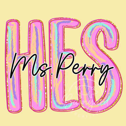 School & Mascot with Pink Letters