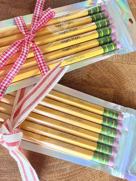 Custom Engraved Ticonderoga Pencils – Set of 5