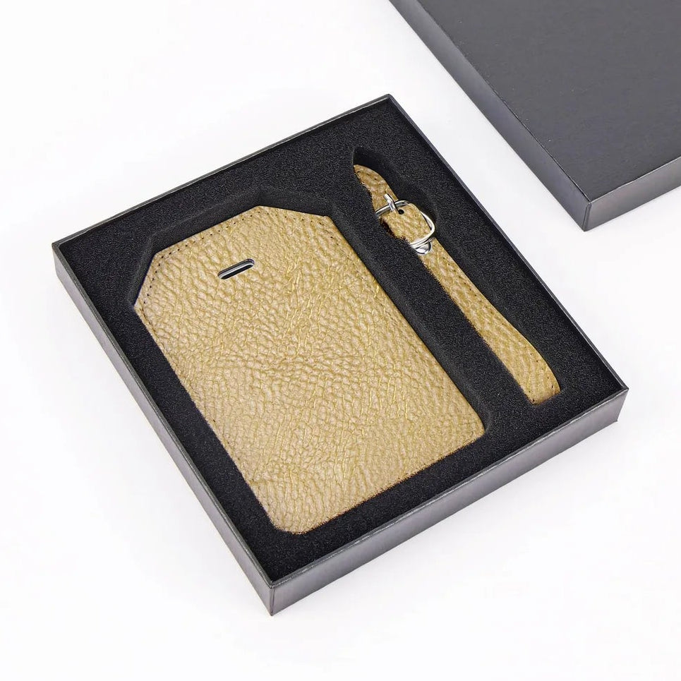 Laserette Leatherette Luggage Tag with Privacy Flap