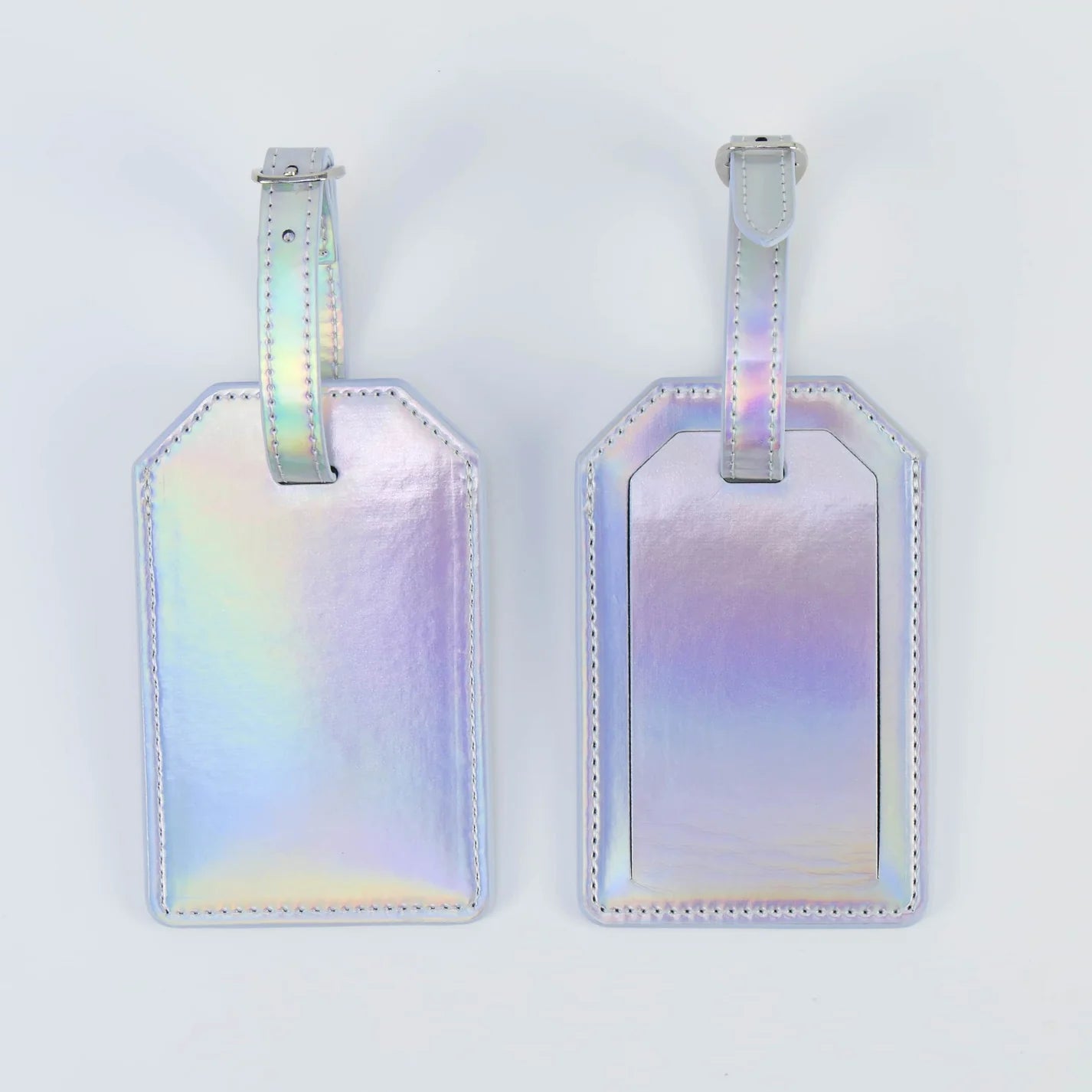 Laserette Leatherette Luggage Tag with Privacy Flap