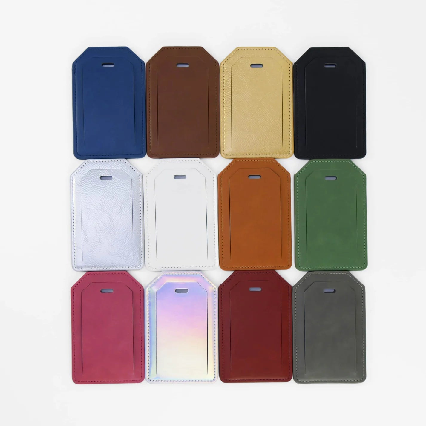 Laserette Leatherette Luggage Tag with Privacy Flap