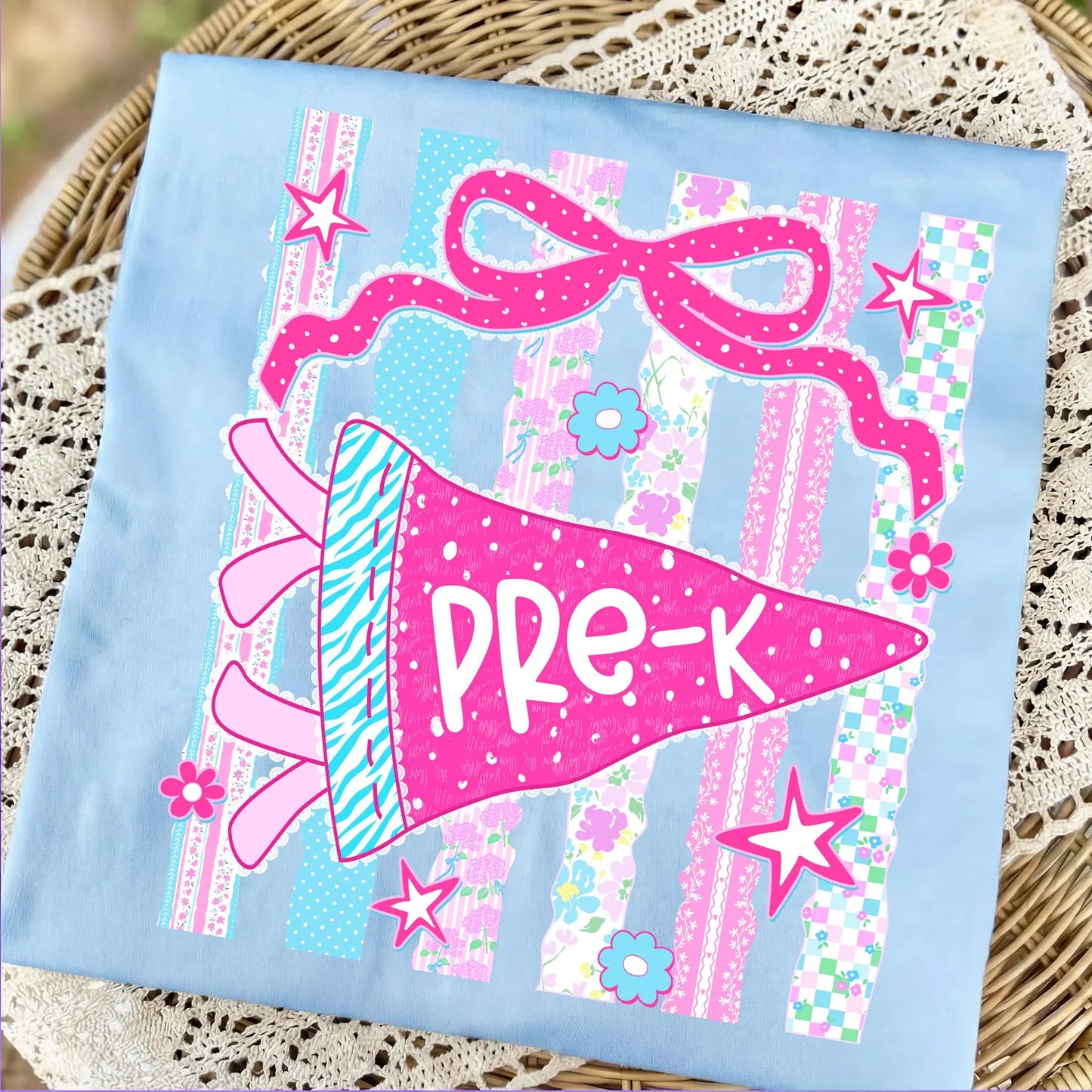 Floral Pennant Back-to-School Tee