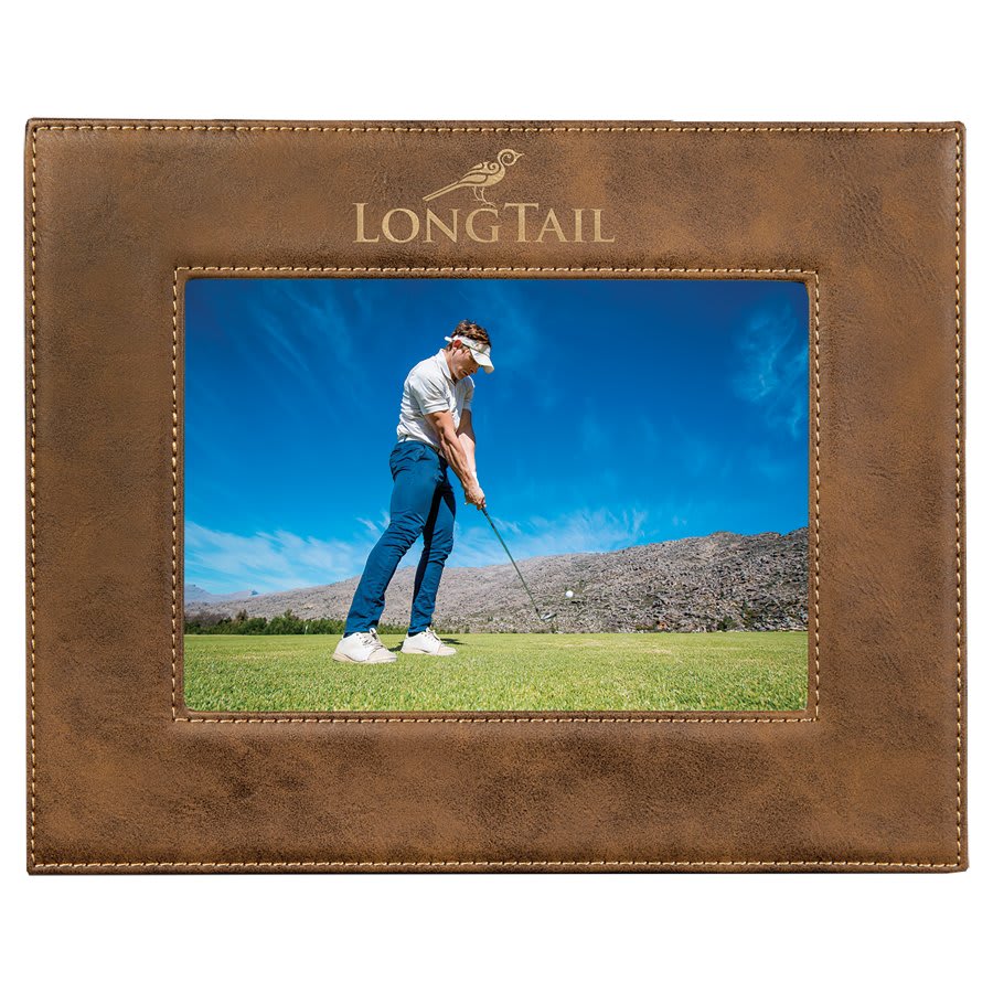 Personalized 4" x 6" Laserable Leatherette Photo Frame 📸✨