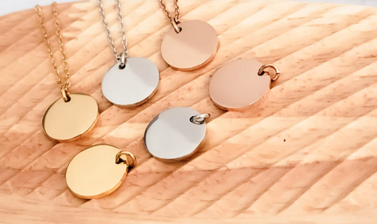 15mm Stainless Steel Disc Necklace