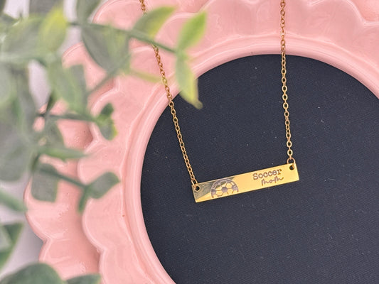 Sports Mom - Bar Necklace
