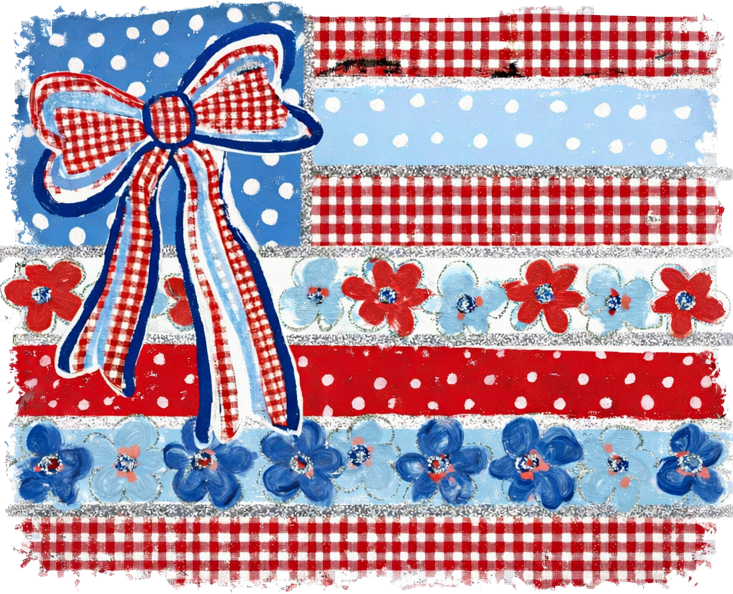 Patriotic Patchwork Flag Tee