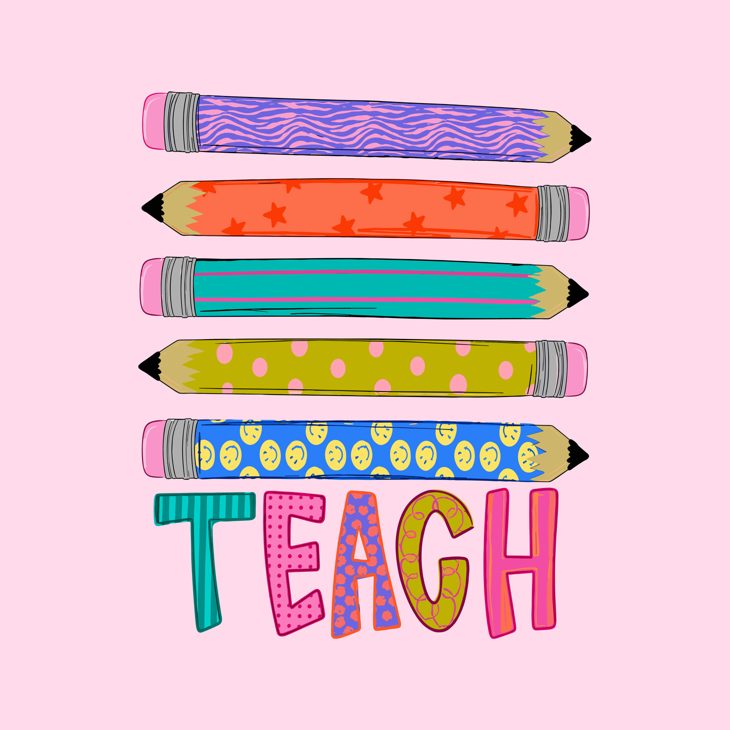 Colorful Teach Pencil